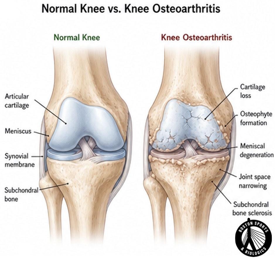 Normal Knee vs Osteoarthritis 
